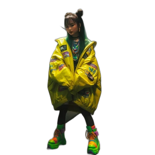 jacket, creature, concept art, 3d render transparent PNG cut-out