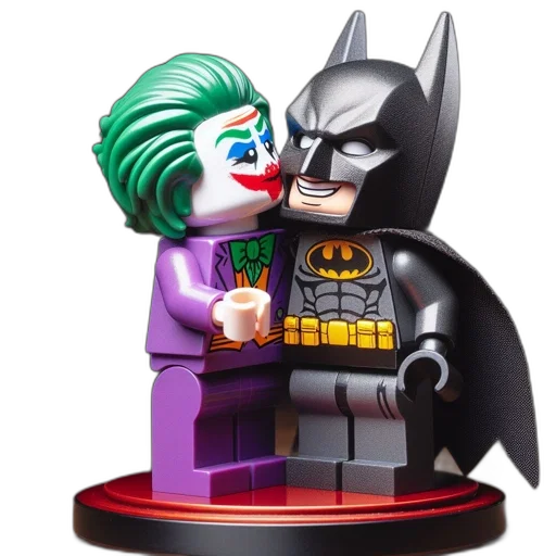 two, lego, figures, joker transparent PNG cut-out