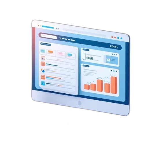 website, interface, dashboard, items transparent PNG cut-out