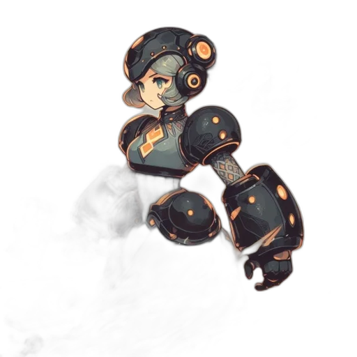 robot, creature, concept art, 3d render transparent PNG cut-out