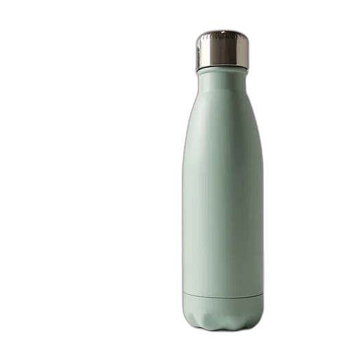 bottle, 3d render, thermos, water transparent PNG cut-out