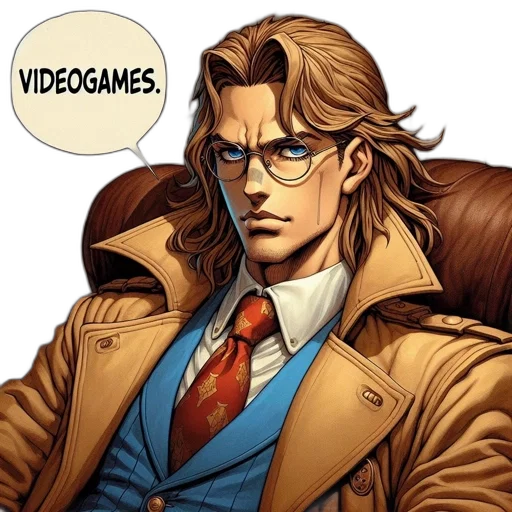 jacket, face, comic book art, concept art transparent PNG cut-out