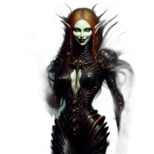 dress, creature, staff, fantasy art transparent PNG cut-out