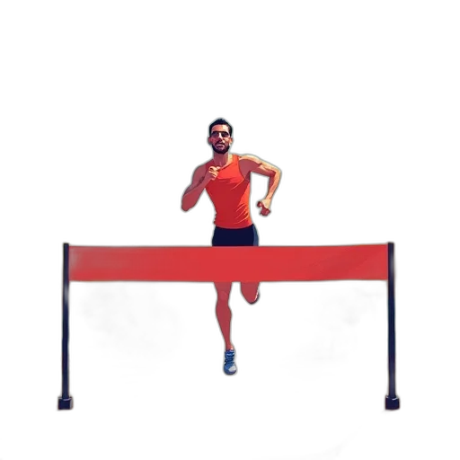 furniture, 3d render, man, runner transparent PNG cut-out