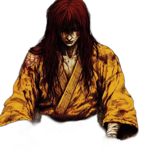 jacket, hair, staff, animal transparent PNG cut-out