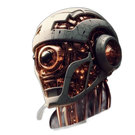 mask, robot, face, concept art transparent PNG cut-out