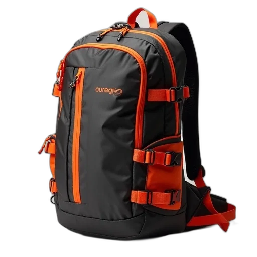 jacket, side, pack, orange transparent PNG cut-out