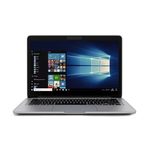 3d render, sleek, silver, laptop transparent PNG cut-out