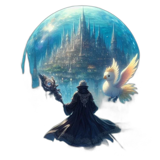concept art, fantasy art, pixel art, comic book art transparent PNG cut-out