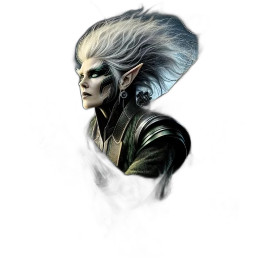 dragon, face, staff, hair transparent PNG cut-out