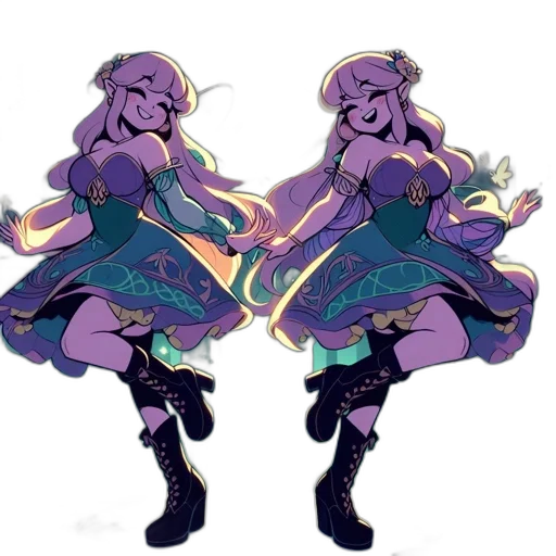 dress, pixel art, concept art, vaporwave transparent PNG cut-out