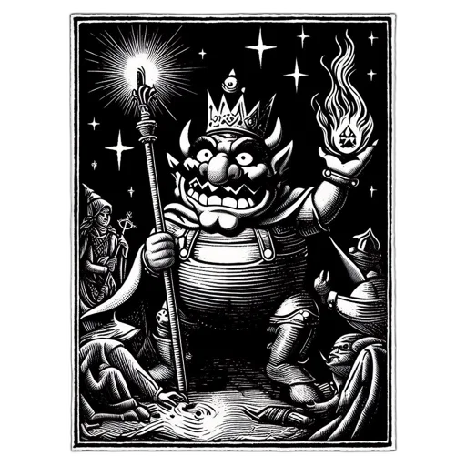 crown, staff, creature, dragon transparent PNG cut-out