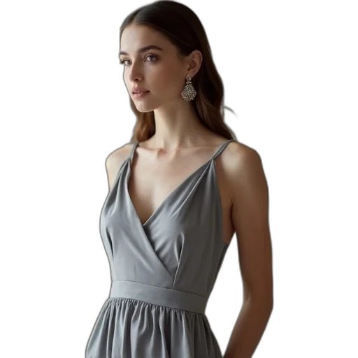 dress, jewelry, photorealistic, earth tones transparent PNG cut-out