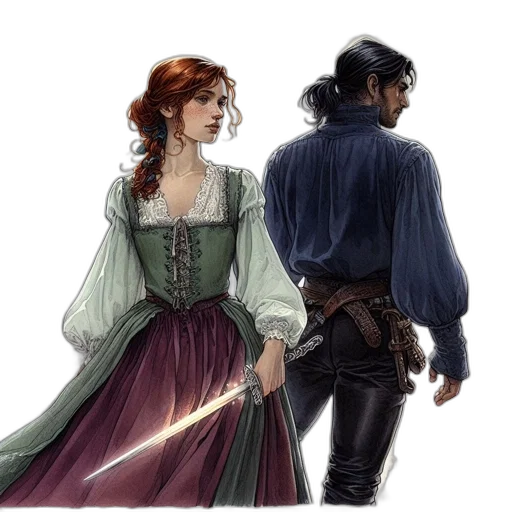 sword, fantasy art, concept art, comic book art transparent PNG cut-out