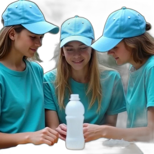 hat, bottle, vaporwave, pastel transparent PNG cut-out