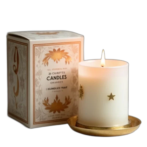 white, candle, lit, wick transparent PNG cut-out