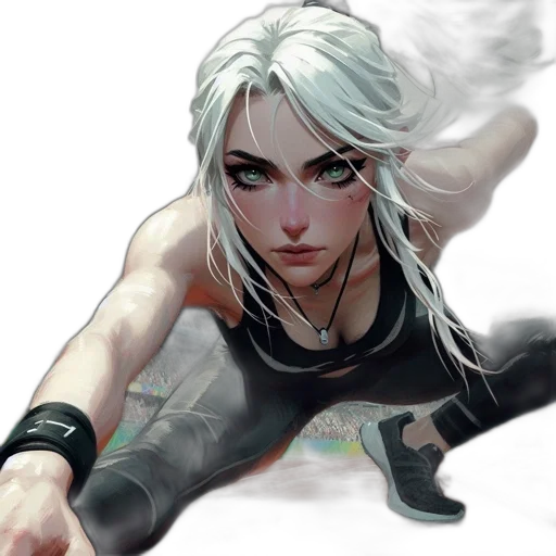 concept art, fantasy art, comic book art, cyberpunk transparent PNG cut-out