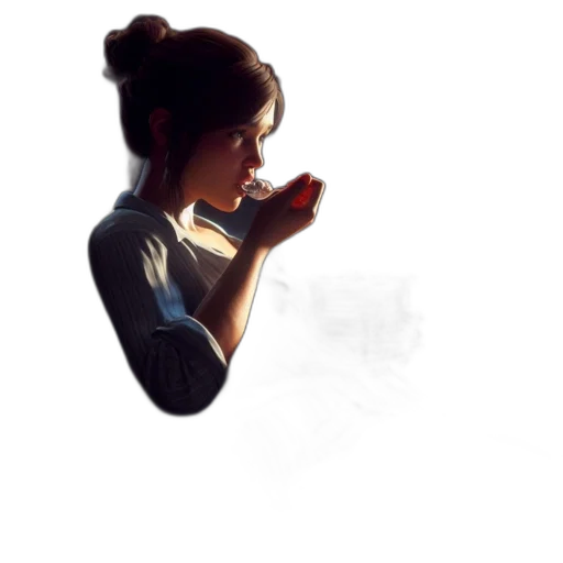 staff, face, dress, bottle transparent PNG cut-out