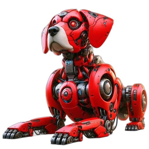 robot, animal, 3d render, concept art transparent PNG cut-out