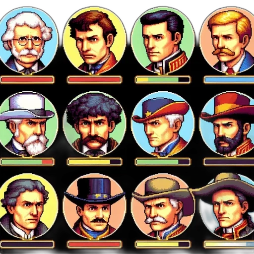 staff, face, pixel art, concept art transparent PNG cut-out