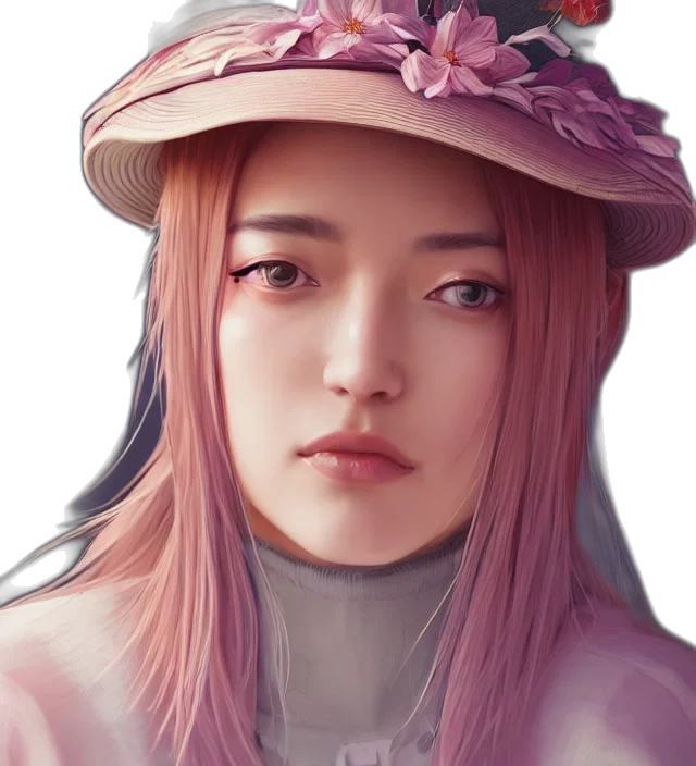 face, hat, crown, photorealistic transparent PNG cut-out