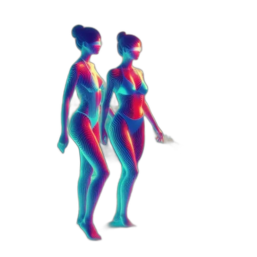 robot, 3d render, concept art, vaporwave transparent PNG cut-out