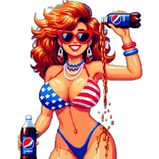 bottle, pixel art, cartoon, comic book art transparent PNG cut-out