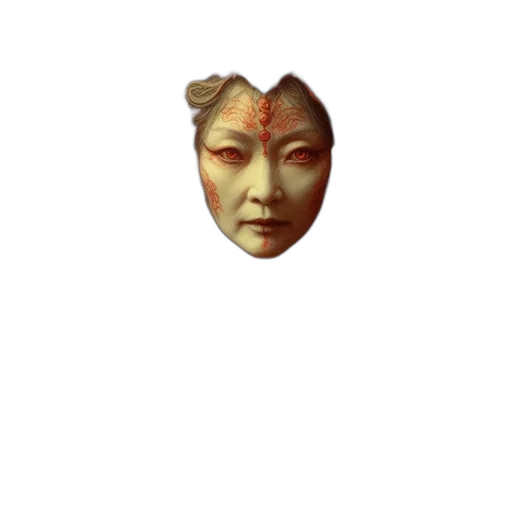 mask, face, jewelry, staff transparent PNG cut-out