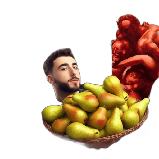 food, face, crown, creature transparent PNG cut-out