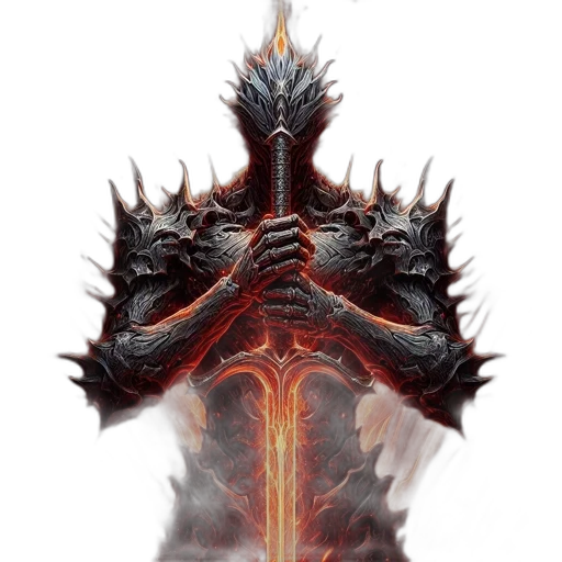 dragon, sword, staff, weapon transparent PNG cut-out