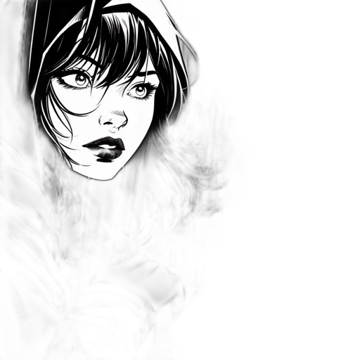 face, mask, comic book art, concept art transparent PNG cut-out