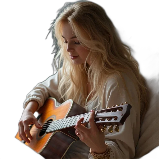photorealistic, oil painting, melody, book transparent PNG cut-out