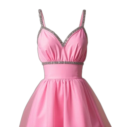 dress, cute, pink, cocktail transparent PNG cut-out
