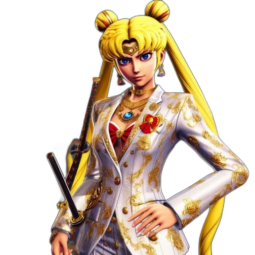 staff, weapon, crown, jacket transparent PNG cut-out