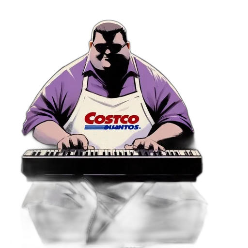 food, concept art, cartoon, vaporwave transparent PNG cut-out