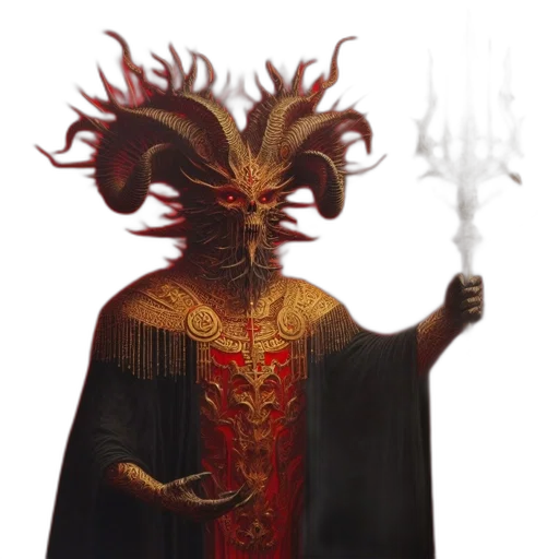 mask, staff, crown, creature transparent PNG cut-out