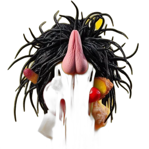 mask, hair, creature, food transparent PNG cut-out