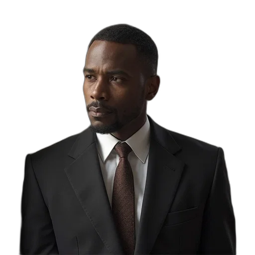 jacket, staff, face, malcolm transparent PNG cut-out