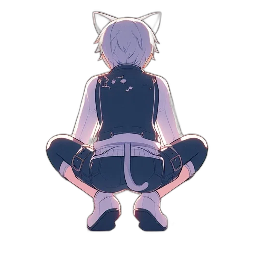 jacket, creature, staff, dress transparent PNG cut-out
