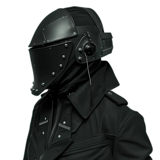 mask, jacket, robot, face transparent PNG cut-out