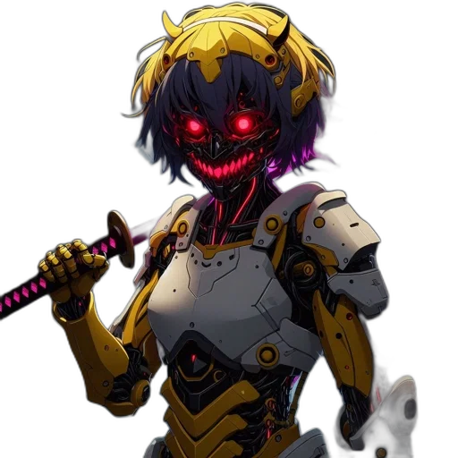 staff, robot, mask, weapon transparent PNG cut-out