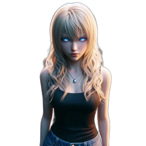 face, dress, concept art, anime transparent PNG cut-out