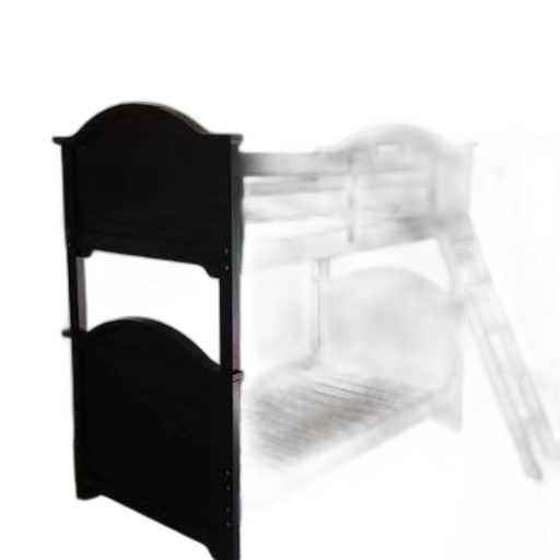 furniture, 3d render, black, bunk transparent PNG cut-out