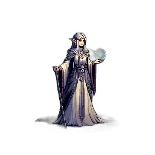 staff, dress, sword, crown transparent PNG cut-out