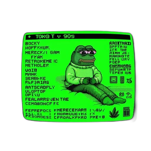 robot, creature, pixel art, vaporwave transparent PNG cut-out