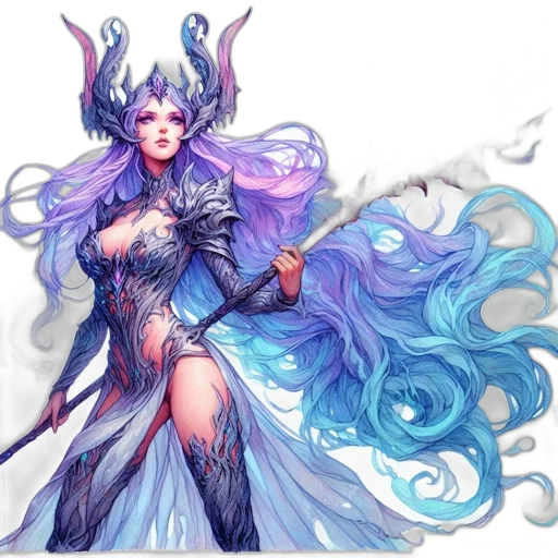 fantasy art, concept art, pixel art, watercolor transparent PNG cut-out
