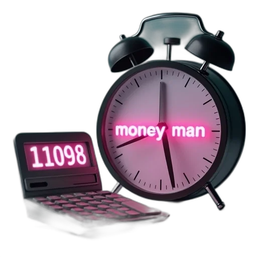 calculator, words, money, man transparent PNG cut-out