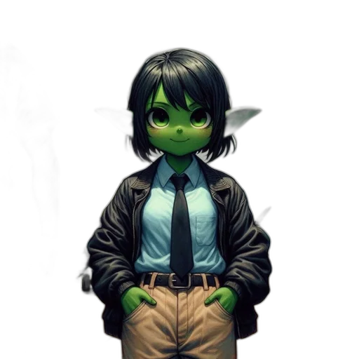 staff, jacket, creature, mask transparent PNG cut-out