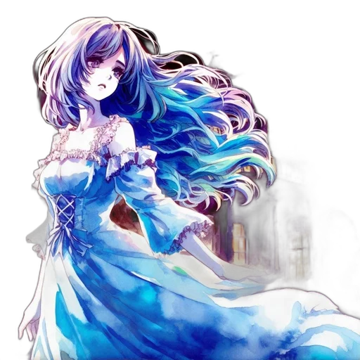 dress, creature, dragon, hair transparent PNG cut-out