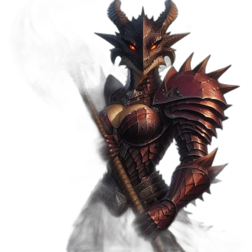 dragon, sword, staff, weapon transparent PNG cut-out